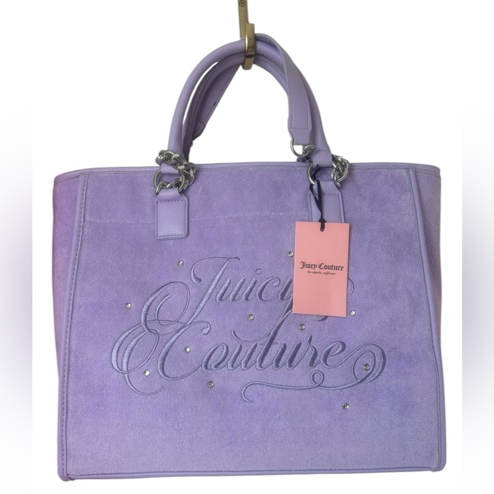 NWT Juicy Couture Purple Diamond Beach Couture Tote $99